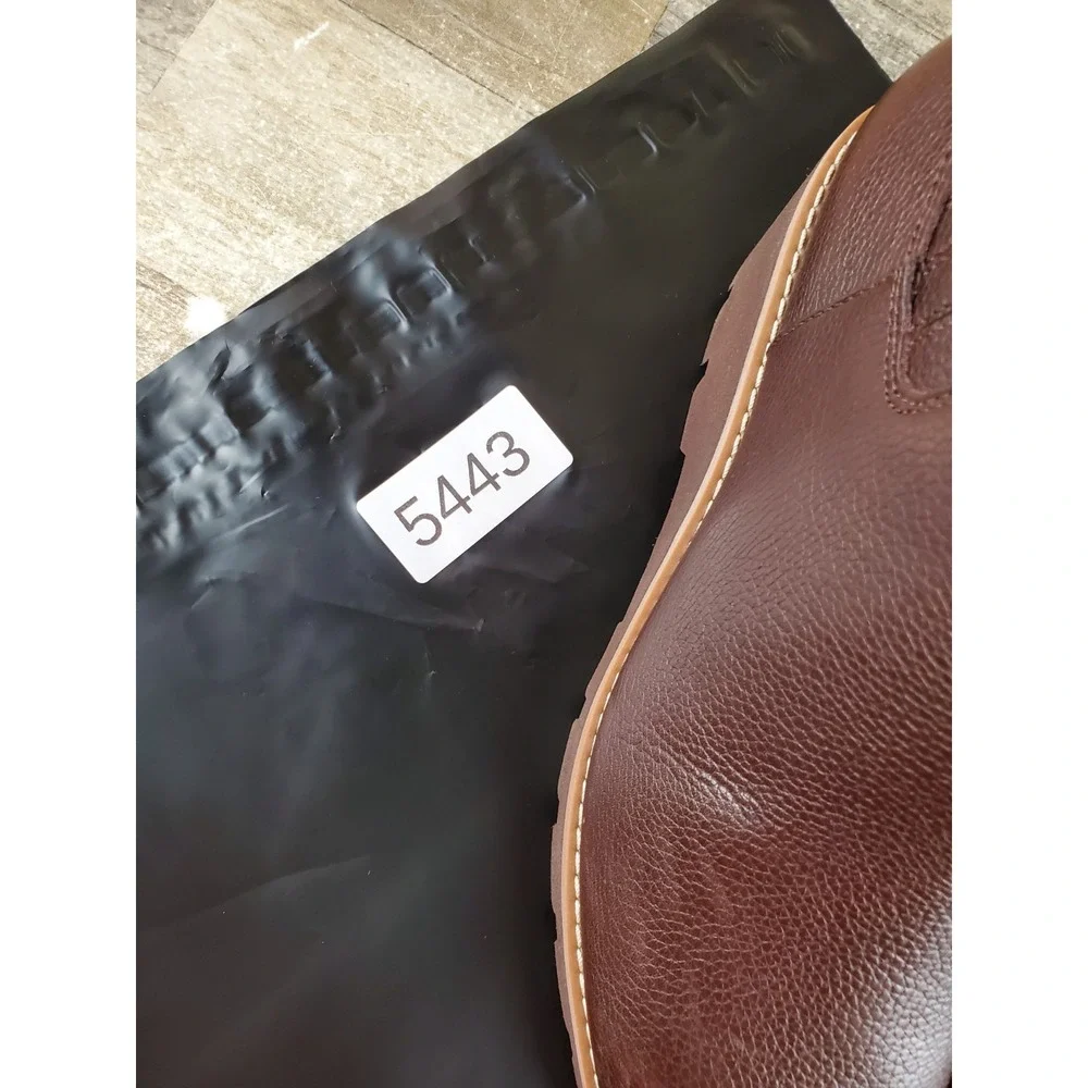 Vionic Aria 2.0 Womens Short Boots Sz 7.5 M Dark Brown Leather Wedge Side Zip